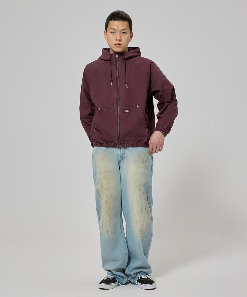 Dickies Хлопковая парусиновая пляжная куртка бордовая