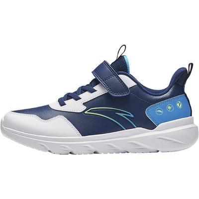 Детские кроссовки Vitality Simple Versatile Lightweight Shock Absorbing Low Top, детские кроссовки Deep-Navy-Blue Anta-White Aqua-Blue A12435568-6