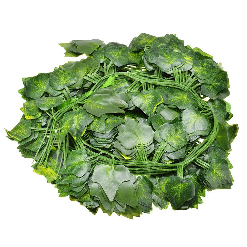 12 шт. искусственная гирлянда из листьев плюща зеленое растение украшение для сада 12x2 м