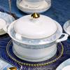 ZISIZ European Style Gold Rim Dinnerware Set