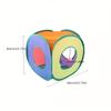 Складной Радужный Квадратный Тоннель для Кошек Квадратный Тоннель Игрушка для Кошек с Подвесным Шариком Укрытие для Питомца Игровой Домик Интерактивная Пещера для Кошек