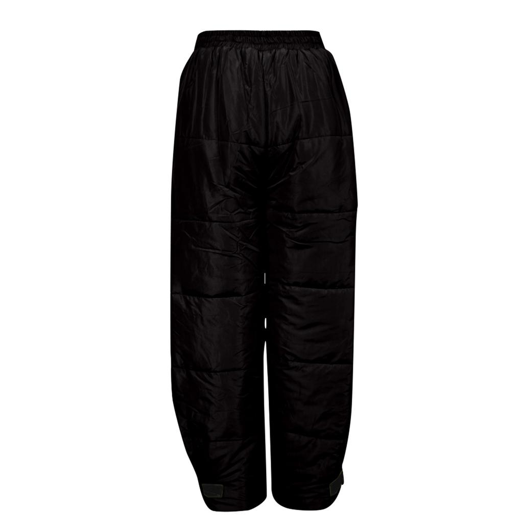 Women's Casual Solid Color Cotton Pants Warm Clip Cotton Drawstring Pocket Elastic Waist Cotton Pants