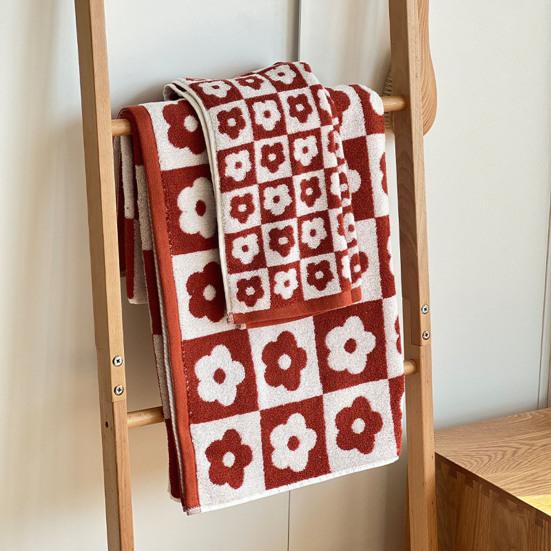 Полотенце для мытья, сильное водопоглощение, дизайн с цветочным принтом, чистый хлопок, для детей и взрослых, полотенце для чистки лица, рук, товары для дома