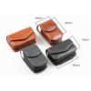 Men Leather PU Glasses Case Storage Box Belt Wearable Folding Glasses