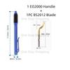 EO2000 Deburring Tool Set with various Replacement Blades Great Burr Remover Hand Tool for Wood Plastic Aluminum Copper Steel