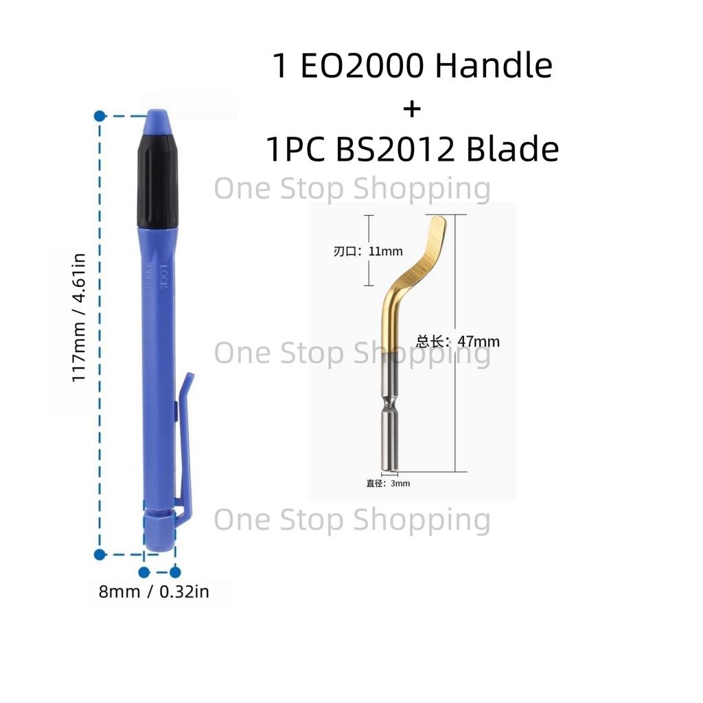 EO2000 Deburring Tool Set with various Replacement Blades Great Burr Remover Hand Tool for Wood Plastic Aluminum Copper Steel