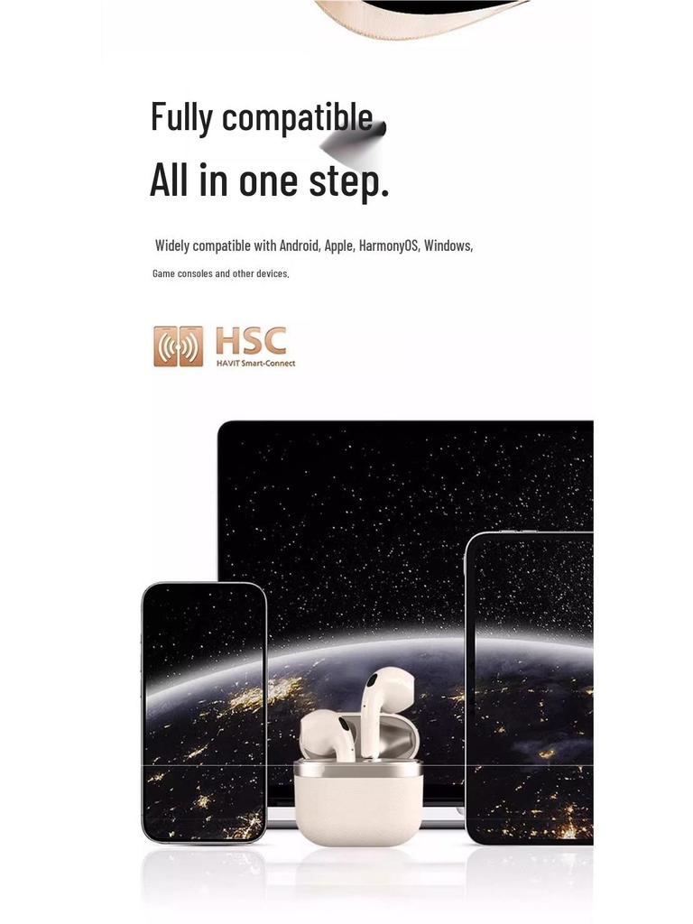 2024 Noise Cancelling True Wireless Earbuds for Sport & Gaming - High Sound Quality, Compatible with Xiaomi & Apple.