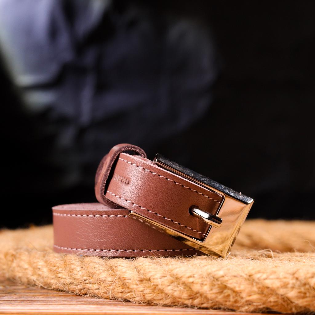 Отличный женский кожаный ремень GRANDE PELLE Leather Belt 21448 Розовый