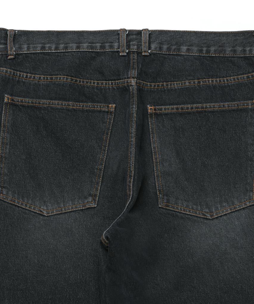 ANNOT Stone Washed Denim Pants Snow Black