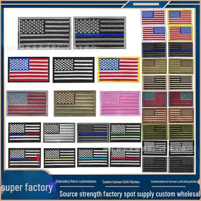 В наличии вышитая нашивка с флагом США - Звезды и полосы тактическая нарукавная нашивка