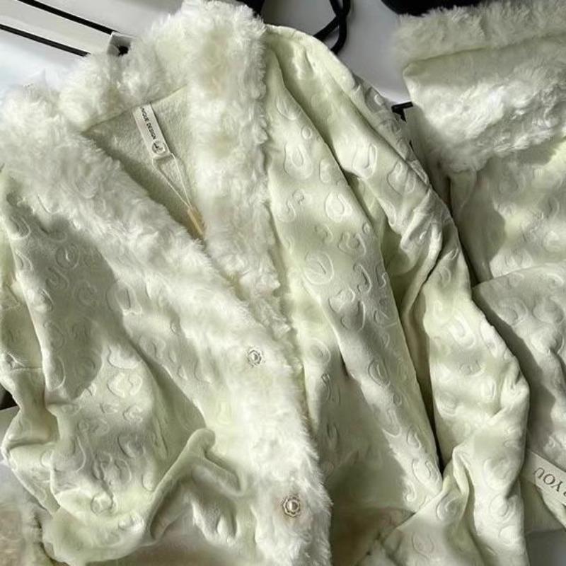 Женский велюровый пижамный костюм с длинным рукавом, тонкий велюр, теплый, осень-зима, велюр, леопардовый принт, можно носить на улице, чистый костюм для дома, универсальный