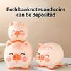 Cartoon Pig Piggy Bank Anti-fall Saving Jar Ornament Funny Animal Saving Jar  Gifts