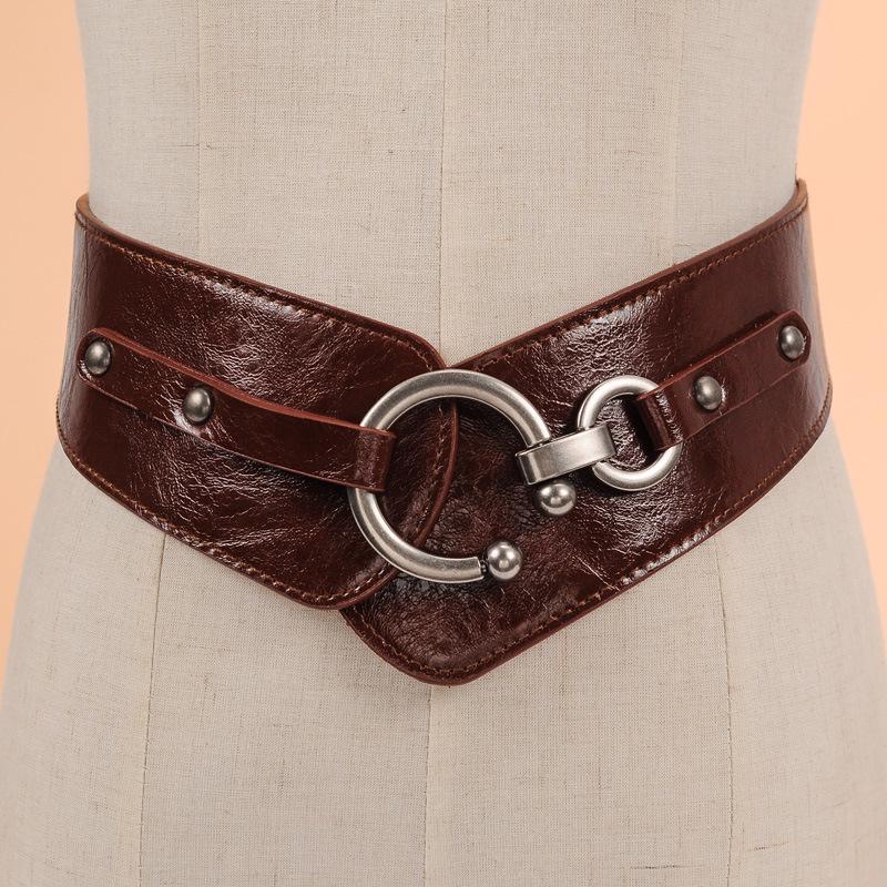 Korean Wide Waist Elastic Belt for Women – Versatile European & American Style
