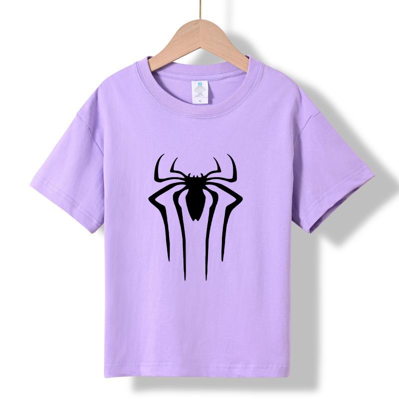 XH66 2026 Summer New Printed Cotton Round Neck T-shirt for Children Aged 1-16, Boys and Girls