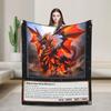 Anime Yu Gi Oh Card Flannel Blanket  Warm Throw Blanket for Home Decor Travel Office Novelty Bedspread Sofa Bed Cover