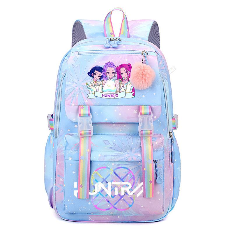 KPop Demon Hunter Backpack High Capacity Kids School Bag Movie Music Girl Cartoon Anime Student Bookbag