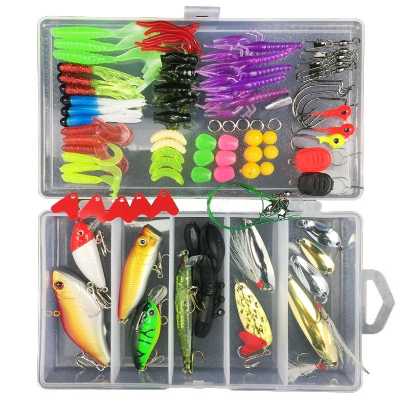 Wehe Beginner Fishing Lure Kit Full Water Column Soft Plastic Baits Set Freshwater Saltwater Bass Pike