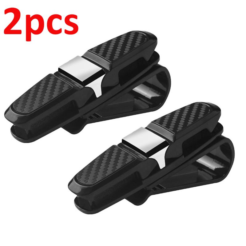 2 шт., футляр для автомобильных очков, авто солнцезащитный козырек, держатель для очков, зажим для солнцезащитных очков, держатель для карт, автомобильные аксессуары, интерьер