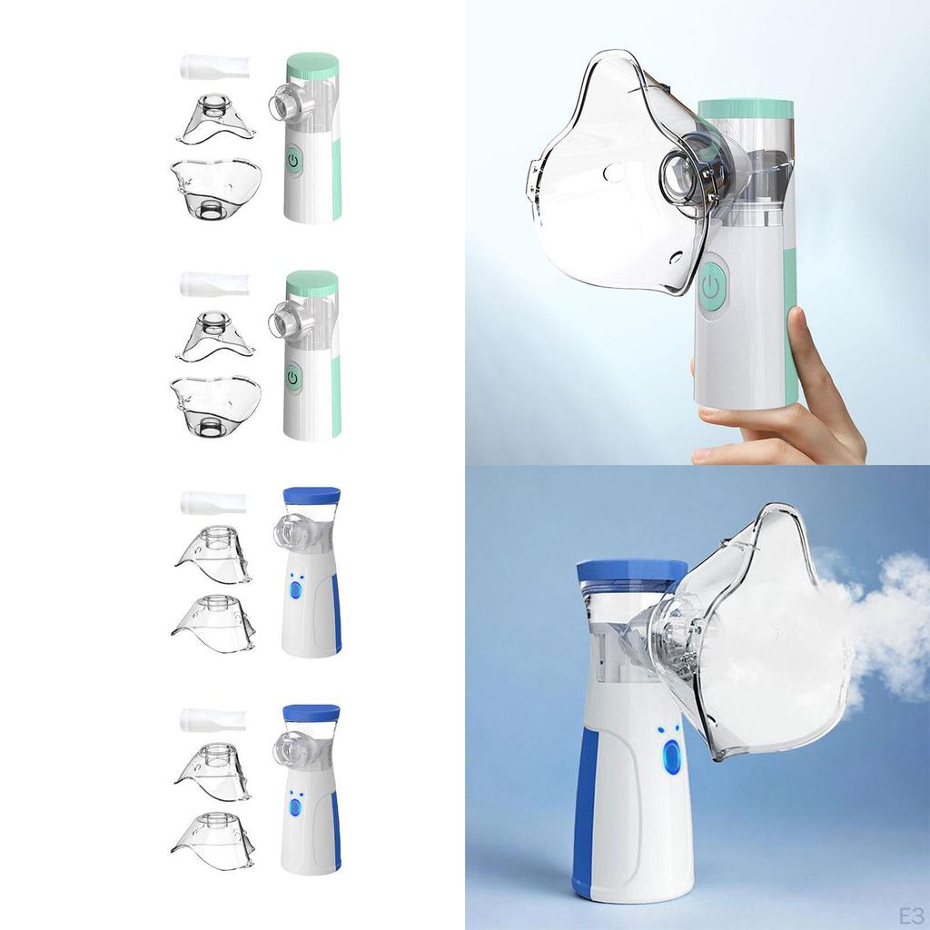 Ручной паровой ингалятор с мундштуком, сетчатые небулайзеры для домашнего использования, при астме, кашле, зеленый