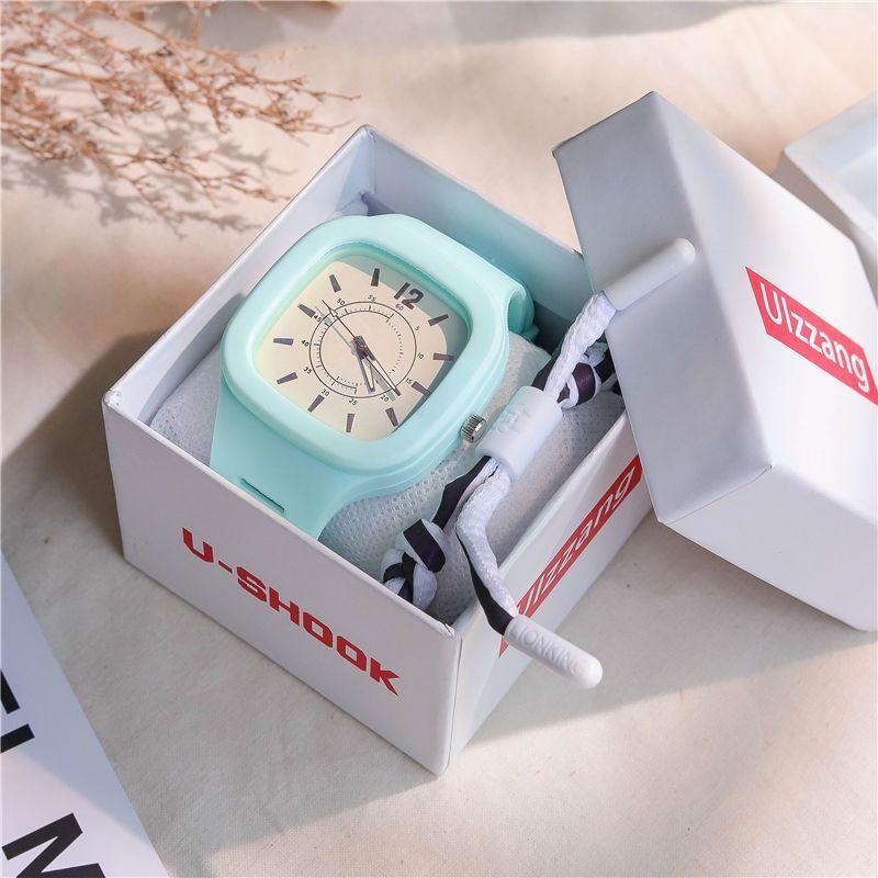 Fashion Women Watches Square Dial Pin Buckle Quartz Watch Women Luxury Ladies Electronic Wristwatches Silicone Female Clock Gift