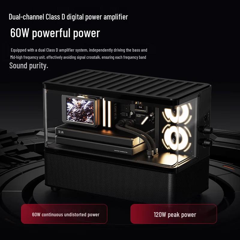 Edifier NEW CYBER Desktop Bluetooth Speaker with Color Screen CN plug (adapter included) (CN version)