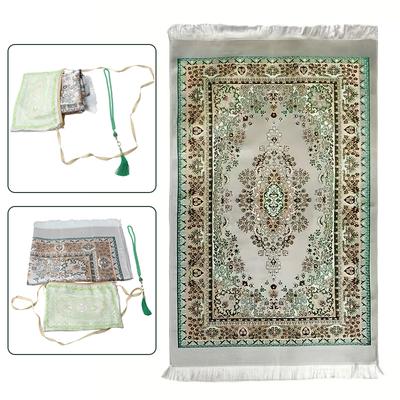 3 шт./набор молитвенных ковриков, набор исламских подарочных бусин, сумка для хранения на Рамадан, дорожный молитвенный коврик для Ближнего Востока, мусульманский 70x110 см