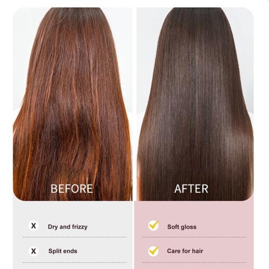 Hair Straightener Brush 4 Temperatures Fast Heating USB Rechargeable Cordless Negative Ions Hot Brush Electric Fluffy Curly Hair Styling Detangling