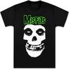 Футболка Misfits Ретро Панк-рок группа Унисекс Посадка Мужская Новинка Зеленый Графический Принт Мягкий Хлопок Футболка Винтаж Молодежный Черный