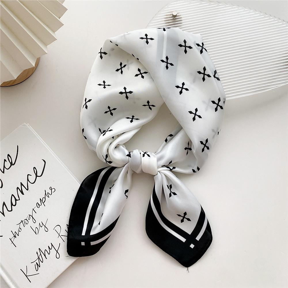 Fashion Decoration Scarf Hairband Tie Hair 70 Small Square Scarf Silk Scarf Women'S Spring And Autumn Versatile Small Scarf Professional Scarf
