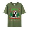 Merry Christmas Lighting Ugly Boston Terrier Christmas TShirt Premium Cotton Youth TShirt Fashion Tee