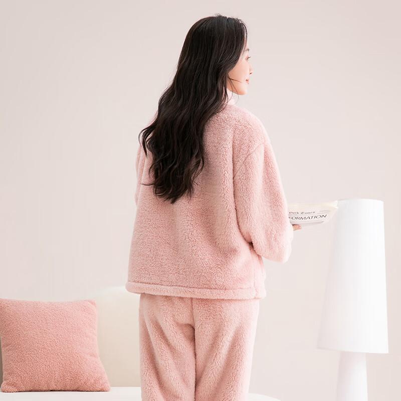 Pajamas Double-Sided Warm Plush 2025 Autumn Winter New Sports Style Long Sleeve Homewear Set