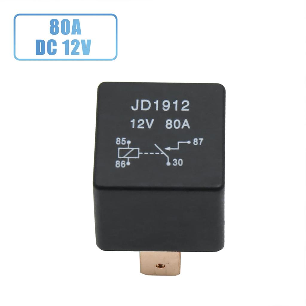 uxcell Relay Socket Car Relay JD-1912 SPST 4 Pole 80A DC12V Car Wire Bundle Socket with Plug Pack of 3