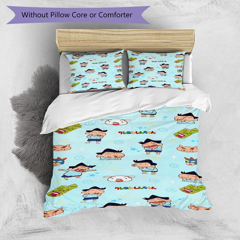 3pcs Duvet Cover Set (1*Duvet Cover + 2*Pillowcase, Without Core), Cartoon comics Print Bedding Set, Bedroom Decor, All‑Season, Birthday Gift