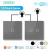 BSEED WIFI Сенсорный выключатель 1 упаковка 1/2/3/4 клавиши Стеклянный умный настенный выключатель Светодиодная подсветка сенсорного экрана Управление Aleax Smart Life Серия E