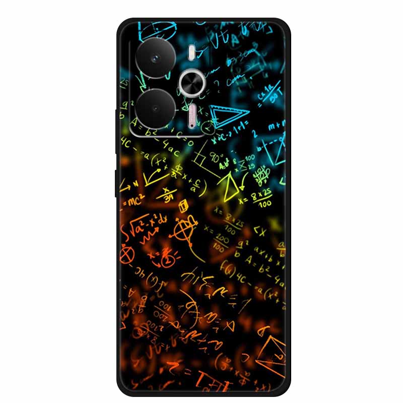 Чехол для Realme 14 Realme14 5G RMX5070 Корпус телефона Мягкий силиконовый задний чехол Для Realme 14 Global Черный ТПУ Funda Милый Capa Coque