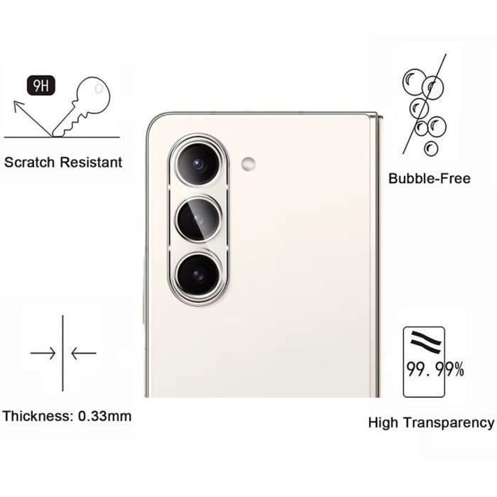 Защитная пленка для экрана и камеры для Samsung Galaxy Z FOLD 5 [2 шт. в упаковке] Ультратонкая защитная пленка Phonillico®, устойчивая к царапинам