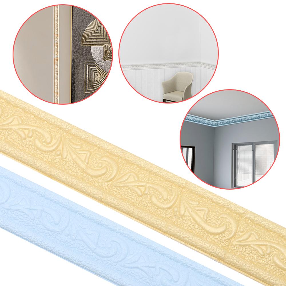 3D водонепроницаемые обои для отделки стен гостиной, плинтус, плинтус, наклейка на стену