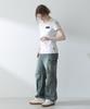 AVIREX Women's SS FATIGUE V-NECK T-SHIRT S 783-0932002 white camo3