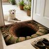 3D плошной оптический обман коврик для двери водопоглощающий реалистичный ковер для ванной нескользящий прочный коврик для двери спальни декор для входа