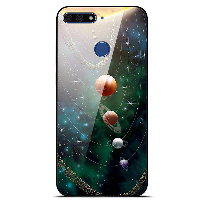 Honor 7C Case Tempered Glass Back Cover For Huawei Honor 7C AUM-L41 Case Honor 7A Pro Soft Bumper On Honor 7 C Honor 7A Case