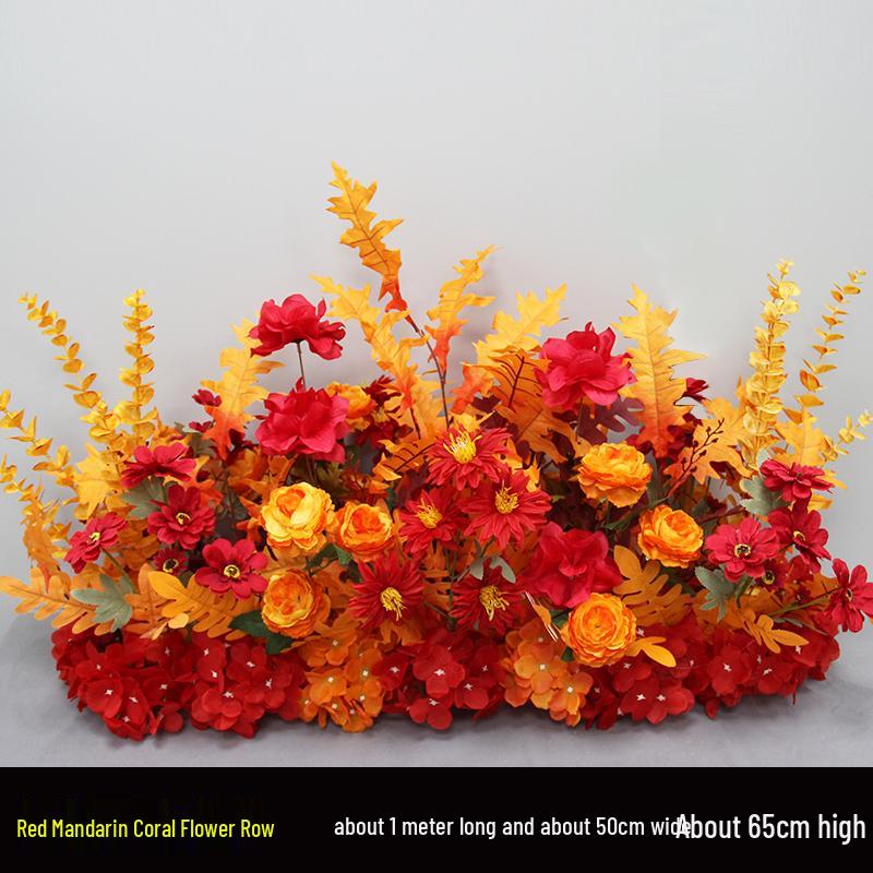 Wedding Aisle Floral Arrangement: Artificial Flower Basket & Row Decoration