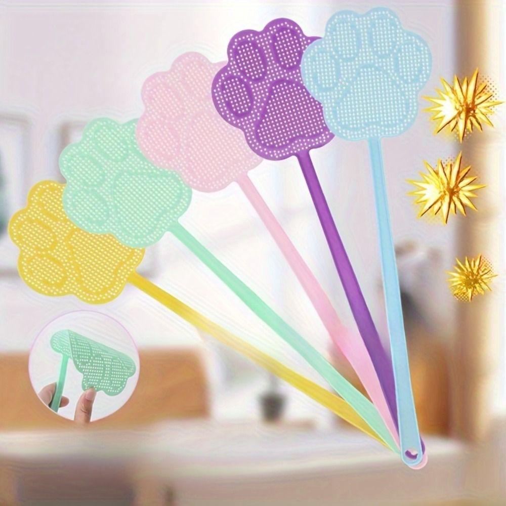 5pcs Cartoon Fly-Killing Swatter Plastic Flies-Racket Mosquito Killing Thickened Fly Swatter Home