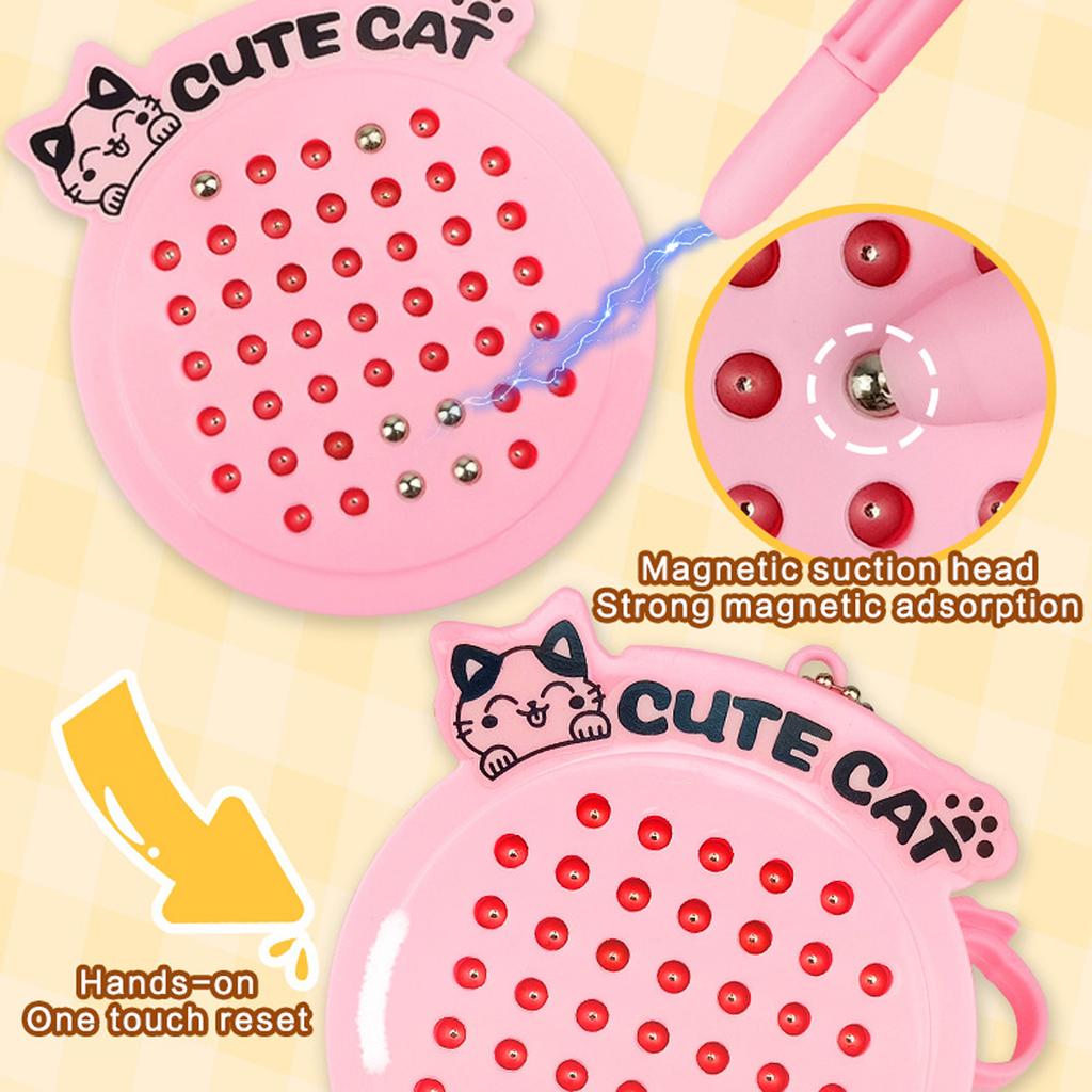 Брелок Магнитная доска для рисования для кошек Игрушка для досуга Подвеска для сумки Забавный брелок Подвеска в виде мультяшного кота Ювелирные изделия Модные аксессуары Креативный подарок