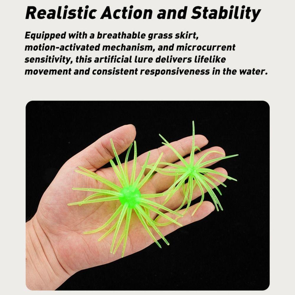 PVC Material Fishing Lure Soft Texture Soft Bait Fishing Bait Sea Urchin Lures Sea Bass Fishing