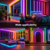 Светодиодная лента 5 В RGB Neon – водонепроницаемая, IP65, управление через приложение Bluetooth, синхронизация музыки и 24-кнопочный пульт дистанционного управления для телевизора, спальни, вечеринки, домашнего декора