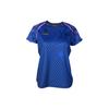 Li Ning Table Tennis Series Star Print Moisture-Wicking Professional Sports Competition Short Sleeve T-Shirt Women Tops Guangdong-Blue AAYS260-1