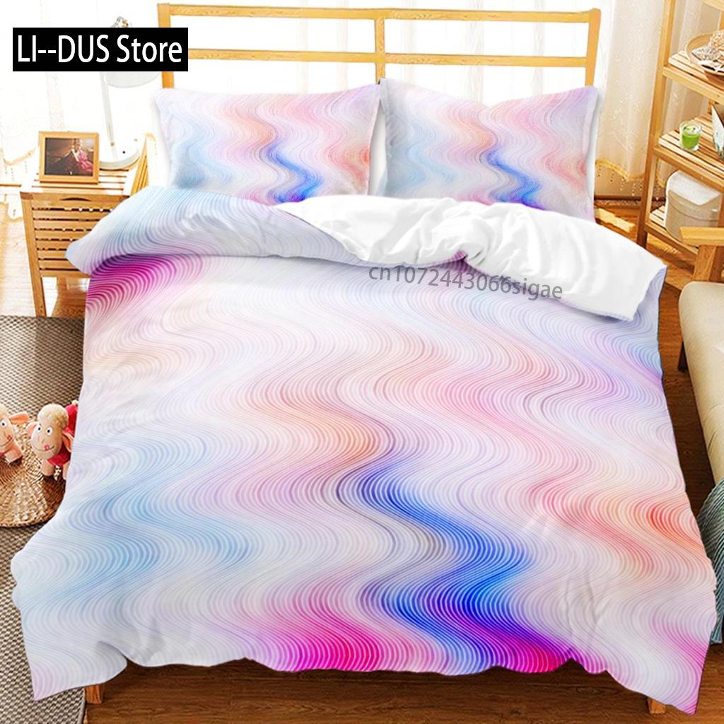 Мраморный пододеяльник Tie Dye Blue And Orange Modern Abstract Twin Комплект постельного белья Double Queen King Microfiber Cover