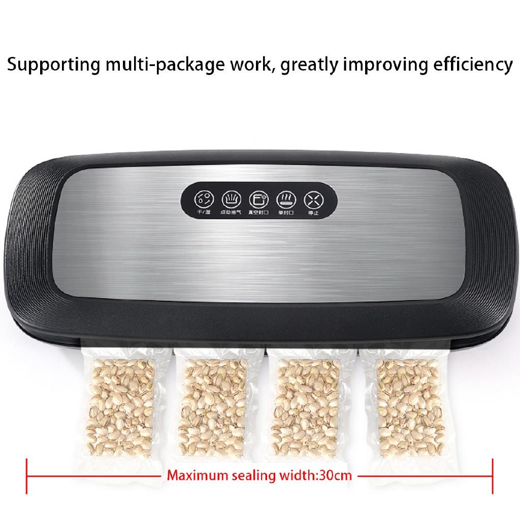 130 Вт Полностью автоматическая машина для вакуумной упаковки продуктов для Food Saver Влажная и сухая Электрическая вакуумная упаковочная машина + 10 шт. пакетов