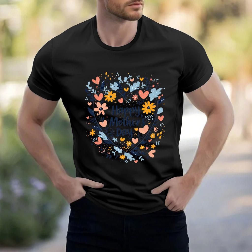 Men's Stand Collar Short Sleeve Shirt Loose Leisure Holiday Shirt Man