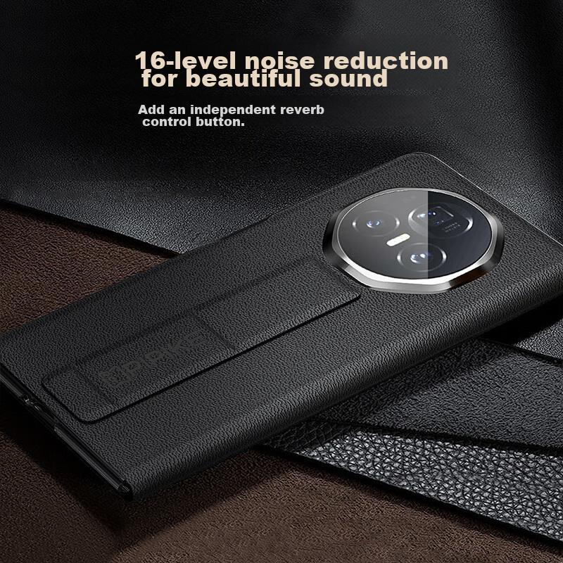 Pipiqiao Drop-Resistant WristbandCase for Honor Magic V3, Leather Foldable Screen Ultra-Thin Shockproof Magnetic Flip Smart View Window, Premium Gray